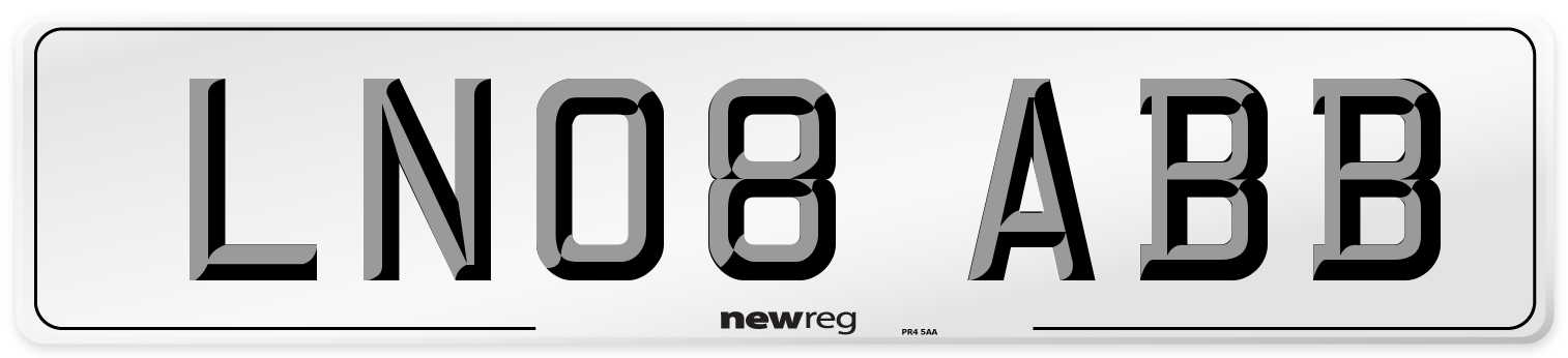 LN08 ABB Number Plate from New Reg